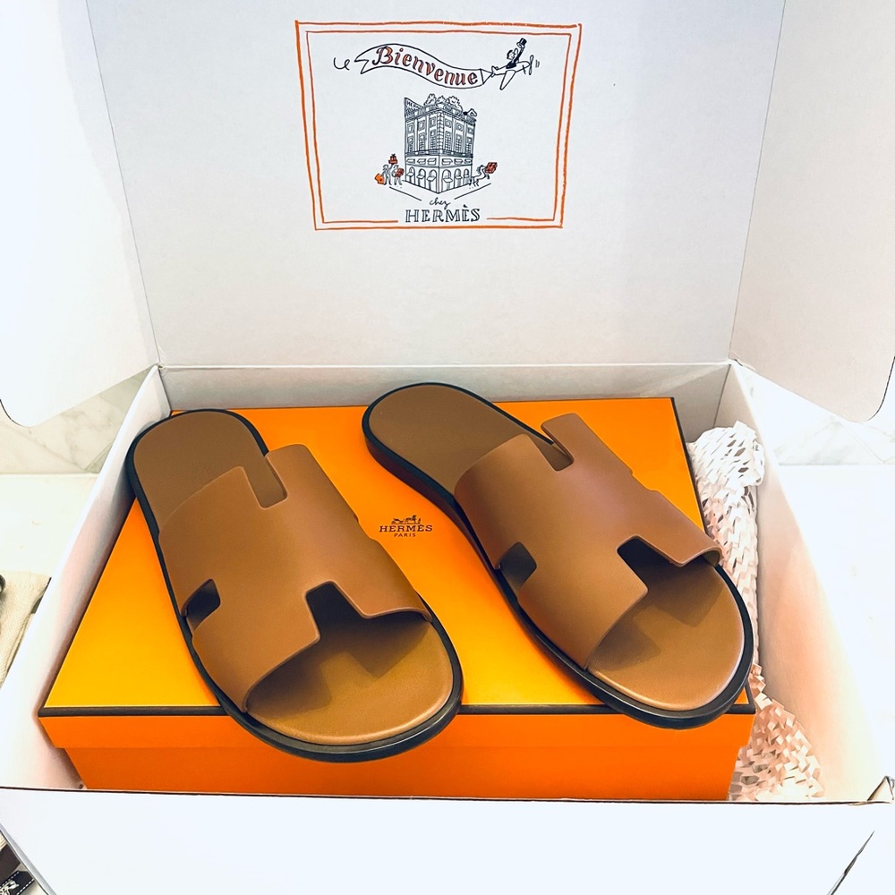 NWB AUTHENTIC MEN’S HERMES IZMIR SANDAL SIZE 11 - Picture 6 of 11